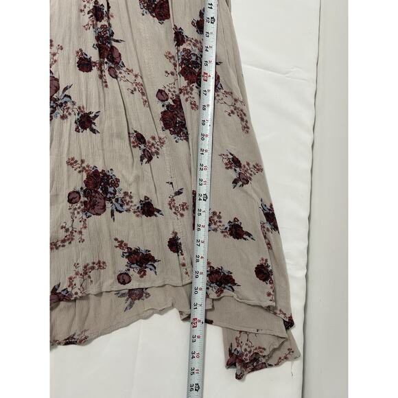 Free People Tree Swing Mini Dress Cream Floral Boho Tunic Coquette Cottage Fairy - Picture 7 of 10